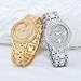 Zeiger New Women Luxury Ladies Analog Quartz Round Watch Bling Jewelry Plated Classic Watch Crystal Charm Bracelet(Gold)