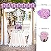 Artiflr Artificial Flowers Rose Bouquet 2 Pack Fake Flowers Silk Plastic Artificial White Roses 18 Heads Bridal Wedding Bouquet for Home Garden Party Wedding Decoration (Purple-Pink)