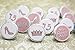 Soft Pink Quinceanera Kisses Candy Stickers, Chocolate Drops Labels - 180 Count