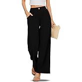 KISSMODA Women's Wide Leg Pants High Elastic Waisted Palazzo Lounge Pants Flowy Trousers with Pockets