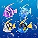 Robot Fish Toy Electric Bionic Fish with Smart Senor Diving Floating for Aquarium Pool Cute Magic Clownfish Electric Fish Fishing by Magical Imaginary(Set of 4)