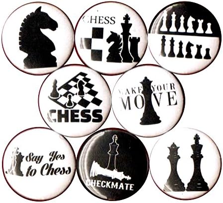 CHESS 8 NEW 1" button pins badge checkmate make your move life forum game king