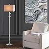 SAFAVIEH Lighting Collection Times Square Modern Clear Crystal/ Chrome 60-inch Living Room Bedroom Home Office Standing… 51sk1PmwFQL. SS100