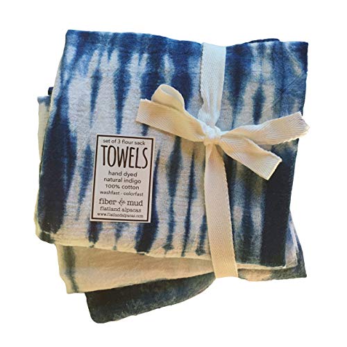 Indigo Shibori Flour Sack Towels