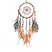 Ricdecor Handmade Indian Peacock Feathers Dream Catcher Wall Hanging Car Hanging Decoration Ornament 25.6 Inch Long (Dia 7
