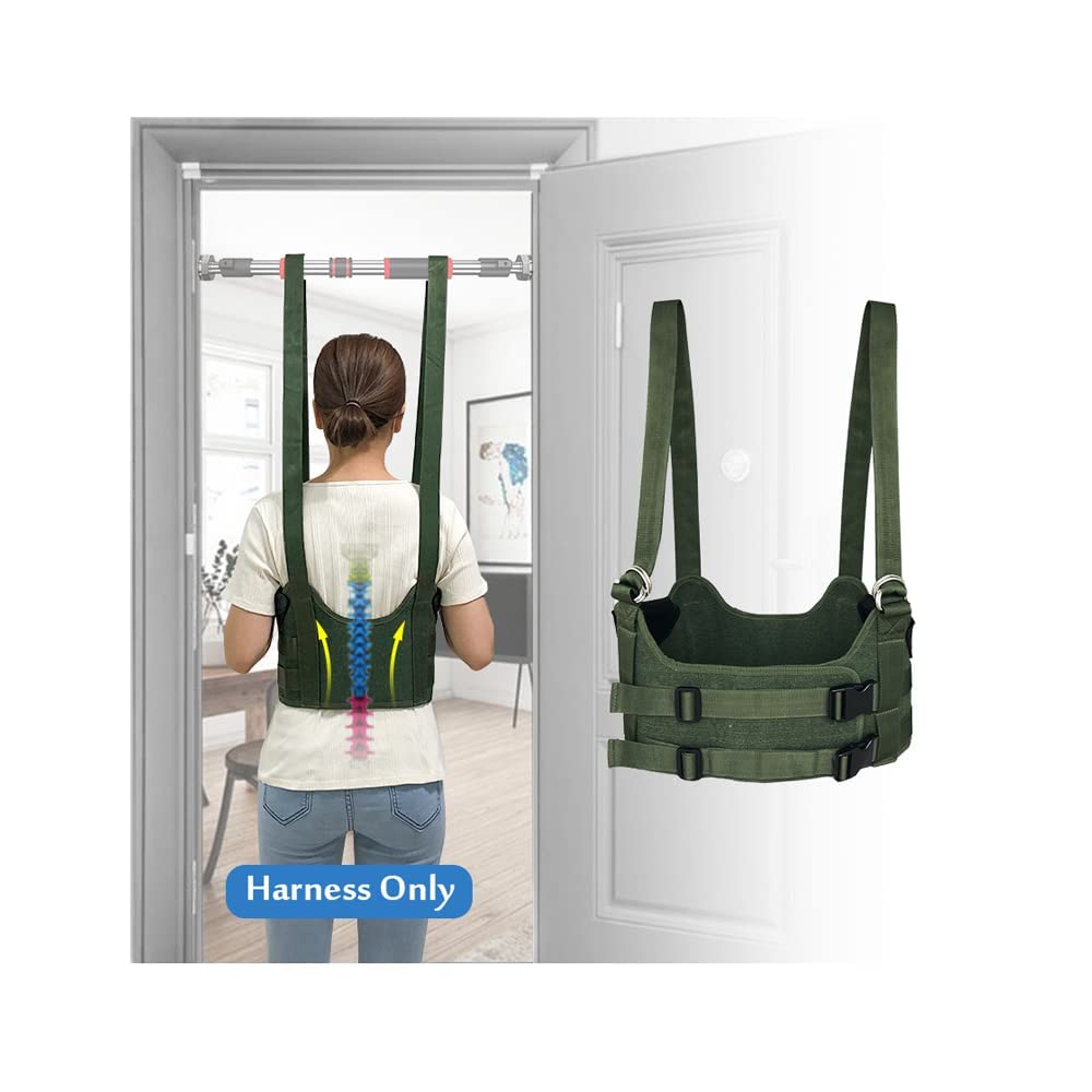 Mybow Back Stretcher Lumbar Traction Device Spinal Decompression Machine Lumbar Belt for Lower Back Pain Relief Sciatica Herniated Disc Back Alignment Device Hang Upside Down Stretch Harness - Small