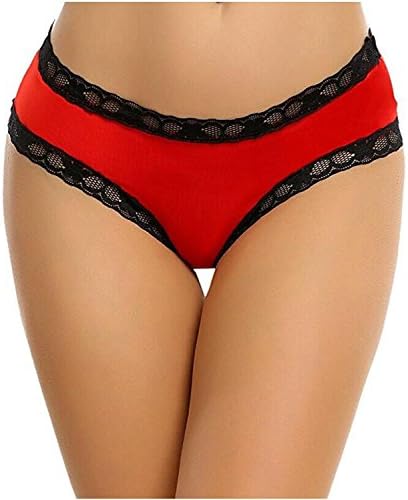 Estanla Women's Sexy Midnight Lace Bow-Tie Panties