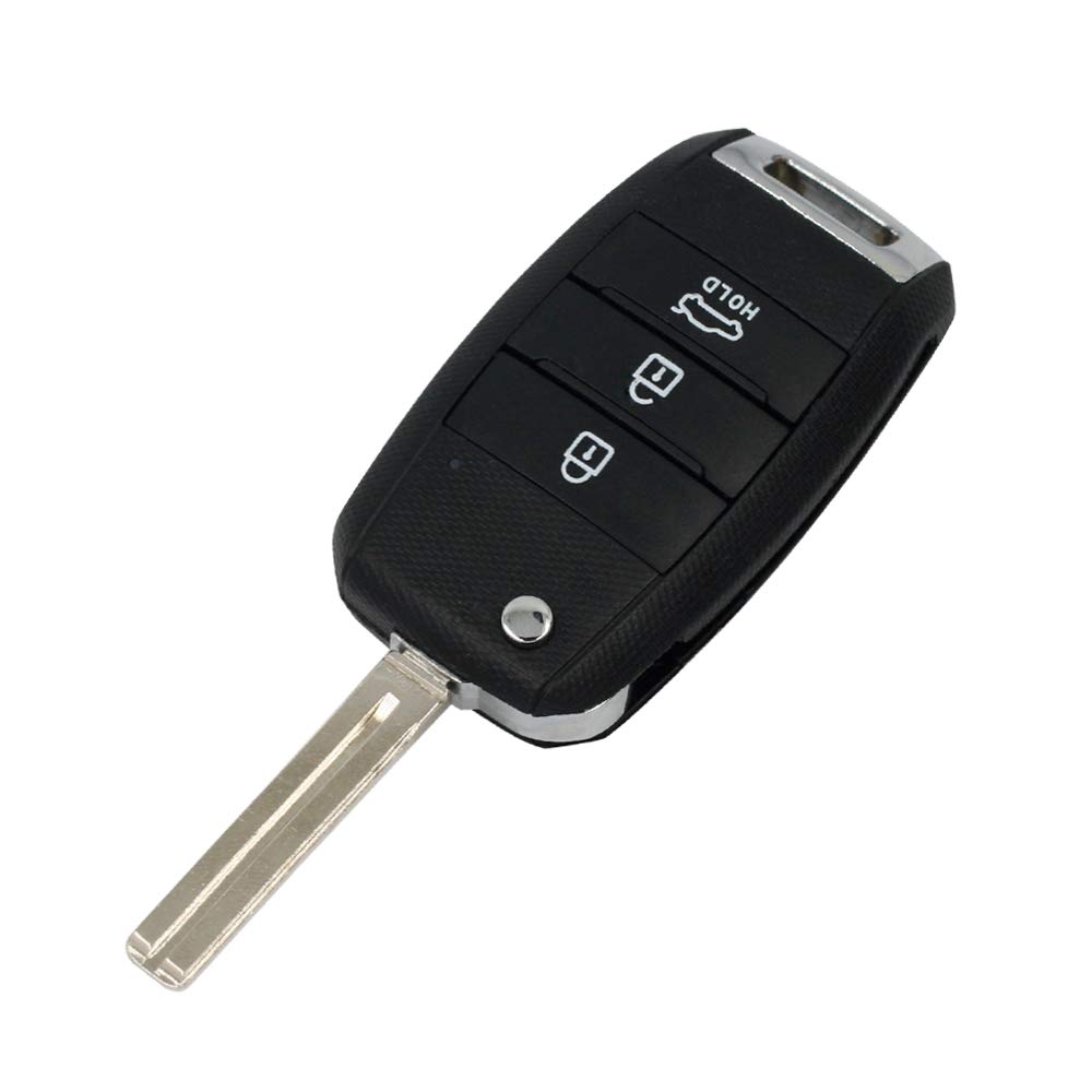 BROVACS Replacement Key Shell Compatible with KIA Sorento Carens 3 Button Keyless Entry Remote Flip Key Case Fob PG172A