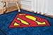 Wildkin Kids 39 x 58 Inch Rug for Boys and Girls, Made From Durable Nylon Material, Features Skid-Proof Backing and Serged Borders, Perfect for Classrooms, Playrooms and Bedrooms, BPA-Free (Superman)