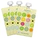 Sage Squeezie 7oz Double Zipper Reusable Food Pouch, 3 pack
