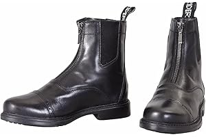 TuffRider Women's Baroque Front Zip Paddock Boots with Metal Zipper