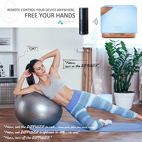 ASAKUKI Smart WiFi Essential Oil Aromatherapy Diffuser&Easy Connect with Alexa and Google Home Phone App Voice Control… - Image 2