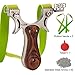 RCZZSUWE Professional Stainless Steel Slingshot,with 2 Bands 50 Ammo,Wooden Handle Wrist Rocket Slingshots,Hunting Sling shot for Adults,Shooting Fishing Catapult