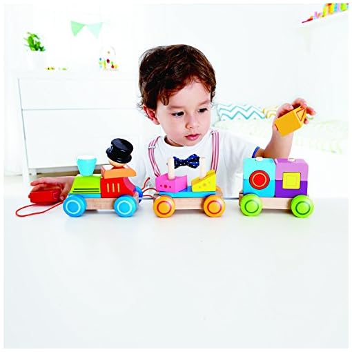 Hape - Happy Train Stacking Block Pull Along (Amazon Exclusive) - Image 4
