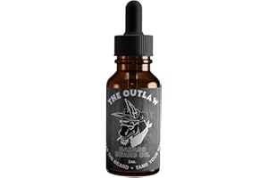 Badass Beard Care Beard Oil For Men - The Outlaw Scent, 1 oz - All Natural Ingredients, Keeps Beard and Mustache Full, Soft and Healthy, Reduce Itchy, Flaky Skin, Promote Healthy Growth
