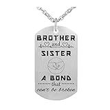 MXRSDF Brother and Sister Necklace Gifts, Big Bro