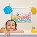 Ellie's Best Bath Toy Organizer Heavy Duty 4 Superlock Suction Cups for Glass & Glazed Tile, Includes Commercial Gade Velcro Used if Suction is Impossible for Boys Girls Toddlers & Grown-Ups, X-Large