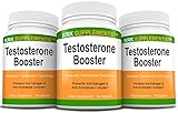 3 Bottles Testosterone Booster Anti-Estrogen & Anti-Aromatase Complex Tribulus Terrestris Extract Chrysin Diindolylmethane DIM Eurycoma Longifolia Jack Gamma Oryzanol 270 Total Capsules KRK Supplements