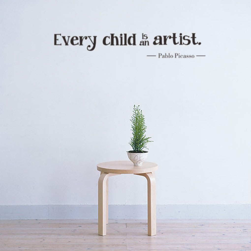 Topker us Every Child Is An Artist Wall Stickers Vinyl Removable Kids Bedroom Wall Decals