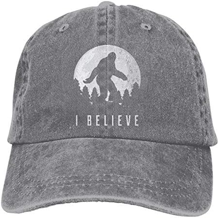 Colorful Bigfoot Sasquatch Believe Dad Hat Adjustable Denim Hat Classic Baseball Cap