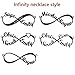 UMAGICBOX Infinity Pendant Necklace, Custom Made with Two Names for Couples, 925 Sterling Silver, 16-18 inches, Female