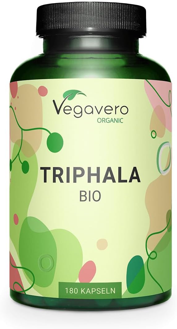 Vegavero Pure Triphala Powder Organic 1300 mg 180 Capsules 3 Month
