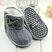 DZT1968 Baby Girl Soft Anti Slip Sole Knit Cotton Bowknot Shoes Snow Boots Socks (0~6 Months, Gray)