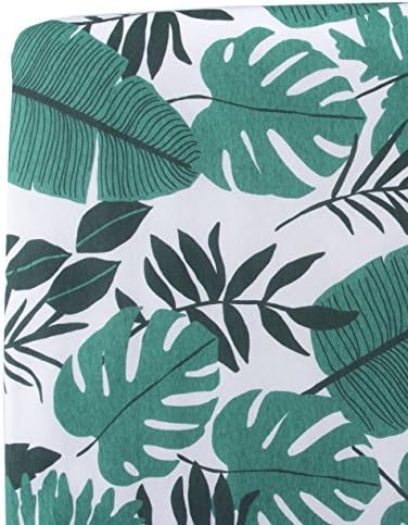 100% Organic Cotton Crib Sheets (GOTS) by Captain Silly Pants: Soft, Fun Design Bedding for Infants & Toddlers, Eco-Friendly Nursery Bed Mattress Sheet with Elastic, Boys & Girls, Palm Leaf