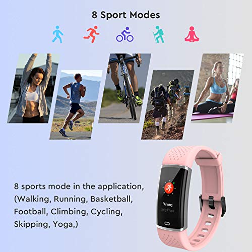 Fitpolo Fitness Tracker Slim Waterproof Smart Watch with Heart