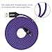 OKRAY 2 Pack 6ft\1.83M Durable Nylon Braided Micro USB 2.0 Charging Cable and Data Sync Charge Cord with Metal Connector for Android, HTC, Samsung, Nexus, Power bank (Hot Pink Purple)