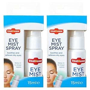 2 x Treat and Ease Eye Mist Spray | Hydrating Spray for Irritated Eyes | Soothes and Relieves Dry Eyes