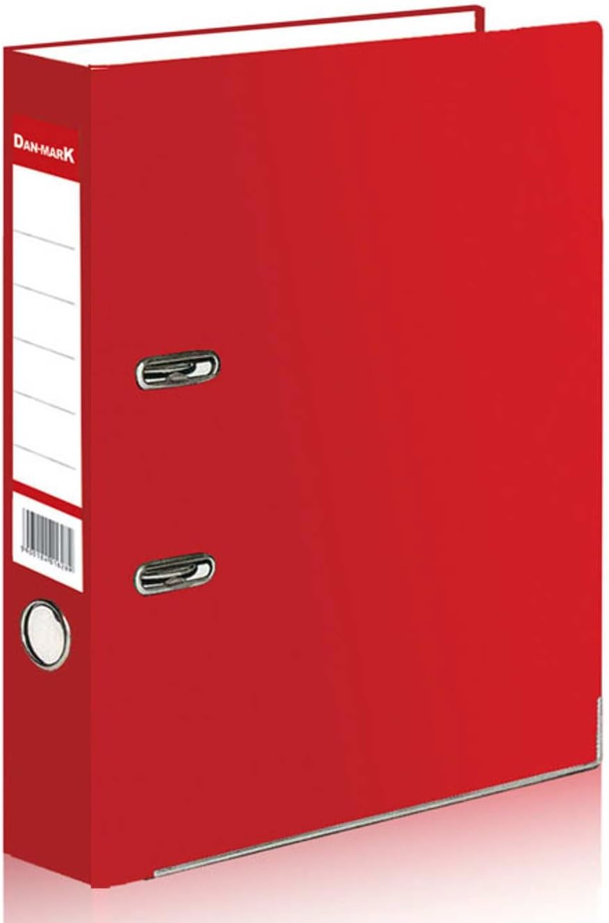 5 x Red A4 Matt Large 75mm Lever Arch Files Folders Stationery Metal