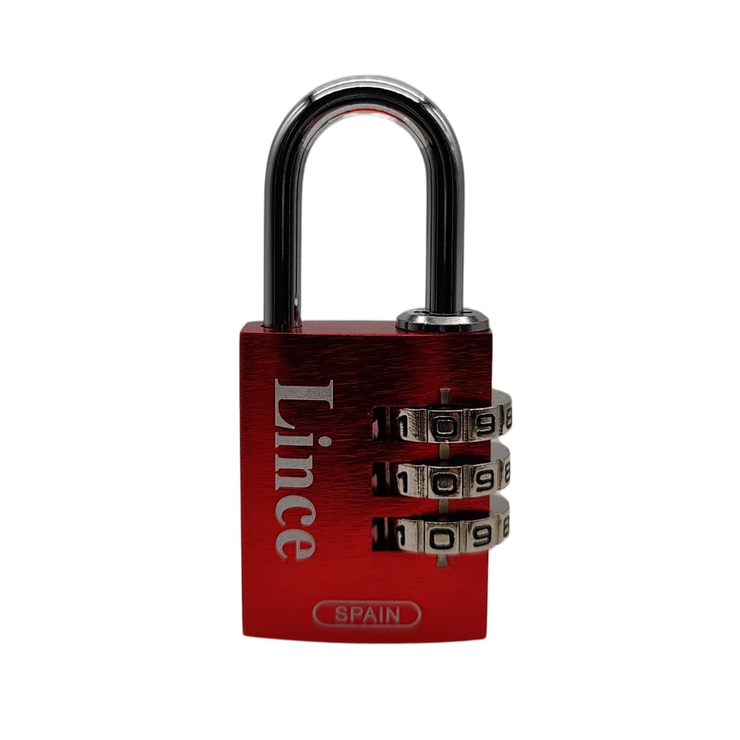 Lince 21025rbl Padlock, Red
