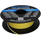 BNTECHGO 24 Gauge Silicone Wire Spool 250 ft Yellow Flexible 24 AWG Stranded Tinned Copper Wire