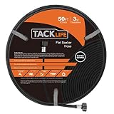 TACKLIFE 50FT Porous Soaker Hose, Soaker Hose with 1/2" Diameter Heavy Duty Garden Hose, Ideal for Targeted Watering of Flower Bed and Vegetable Patch. Saves 70% Water-GHWH1A