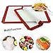 2 Pcs Non-Stick Silicone Baking Mat, Baking Sheet Glass Fiber Rolling Dough Mat for Cake Cookie
