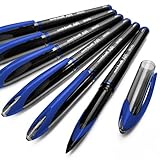 Uni-Ball AIR Micro - 0.5mm Fine Rollerball - Pack of 6 - Blue - UBA-188-M