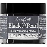 Black Pearl Activated Charcoal Tooth Powder - Organic Oral Hygiene - Teeth Whitening & Remineralizing - Anti-Bacterial - Made In USA - 2 oz Glass Jar