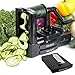 U.S. Kitchen Supply Spiral Master Vegetable Cutter with 5 Versatile Stainless Steel Slicer Blades and Blade Case - Durable, Innovative, Safe - Make Spiral Veggie Pasta, Spaghetti - Cut Fruit