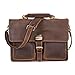 Crazy-Horse Leather Briefcase Handbag Messenger Bag Travelling Shoulder Bag Satchel Bag Fit 15