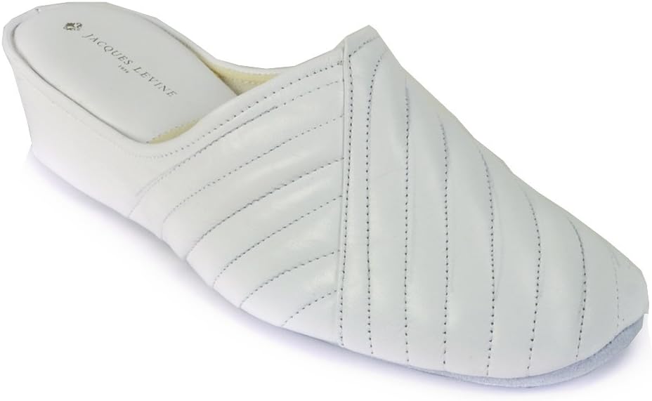 Jacques Levine #1221 Womens Leather Wedge Slipper
