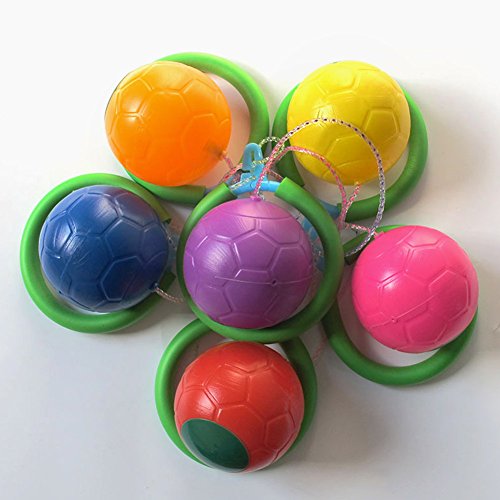 Chige 1pcs Skip Balls Ankle Jumping Skipping Toy Assorted Colors Swing Balls - Great Kids Fitness Game for Boys Girls and Adult (orange)
