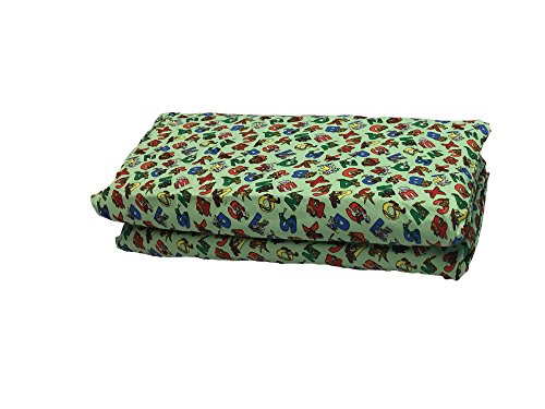 KinderMat Full Cover Sheet, Pillowcase Style Sheet Fits Rainbow Designer, Daydreamer, Heavy-Duty, and Enduro, 100% Cotton Flannel, Animal Alphabet Print, Large - Thumbnail 3