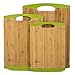 Zenware® 3 Piece Triple-Ply Warp Resistant All Natural Bamboo Cutting Board Set - Choose Your Size (Lightweight Medium Bamboo Cutting Board Set)