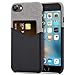 Tasikar Compatible with iPhone SE 2022/2020 Case/iPhone 7 Case/iPhone 8 Case with Card Holder Slot Wallet Case Leather and Fabric Design for iPhone SE (3rd Gen/2rd Gen) & iPhone 7/8 (Black)