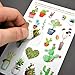 Chuangdi 48 Sheets Cactus Stickers Plant Flower Decorative Stickers Journal Planners Stickers for Party Holiday Supplies
