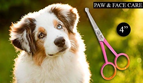 FOCUSWORLD Professional Pet Dog Grooming Scissors Straight Shears Tool Durable 4", Pink, 4.0 inch - Image 3