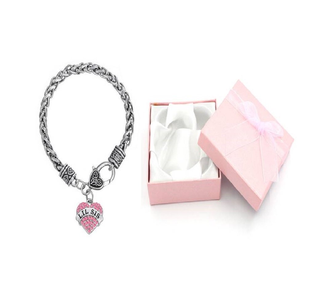 Libby's Market Place Lil Sis Little Sister Bracelet with Pink Gift Box