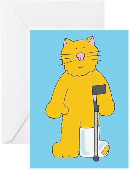 Cafepress Gamba In Gesso Buona Guarigione Biglietti Di Auguri Biglietto Di Auguri Biglietto Compleanno Interno Bianco Lucido Amazon It Cancelleria E Prodotti Per Ufficio