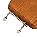 Comfort Seats C1B2E1-17BN Decorative Oak Wood Elongated Toilet Seat with Brushed Nickel Hinges, Light Oak